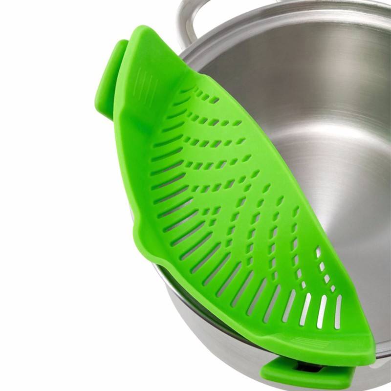 Silicone Pot Strainer Home & Kitchen Color : Black |Green |Red |Gray 