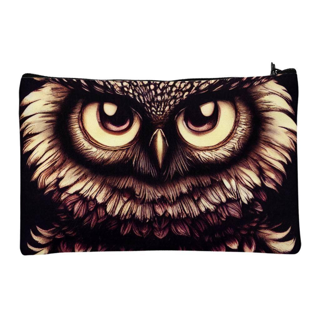 Cute Owl Makeup Bag - Graphic Cosmetic Bag - Art Print Makeup Pouch Bags & Wallets Fashion Accessories  