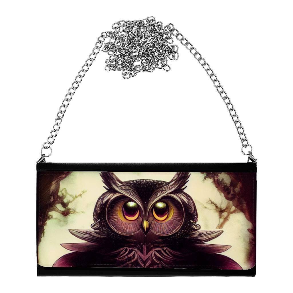 Cute Owl Print Women's Wallet Clutch - Graphic Design Clutch for Women - Owl Art Women's Wallet Clutch Bags & Wallets Best Sellers Fashion Accessories  