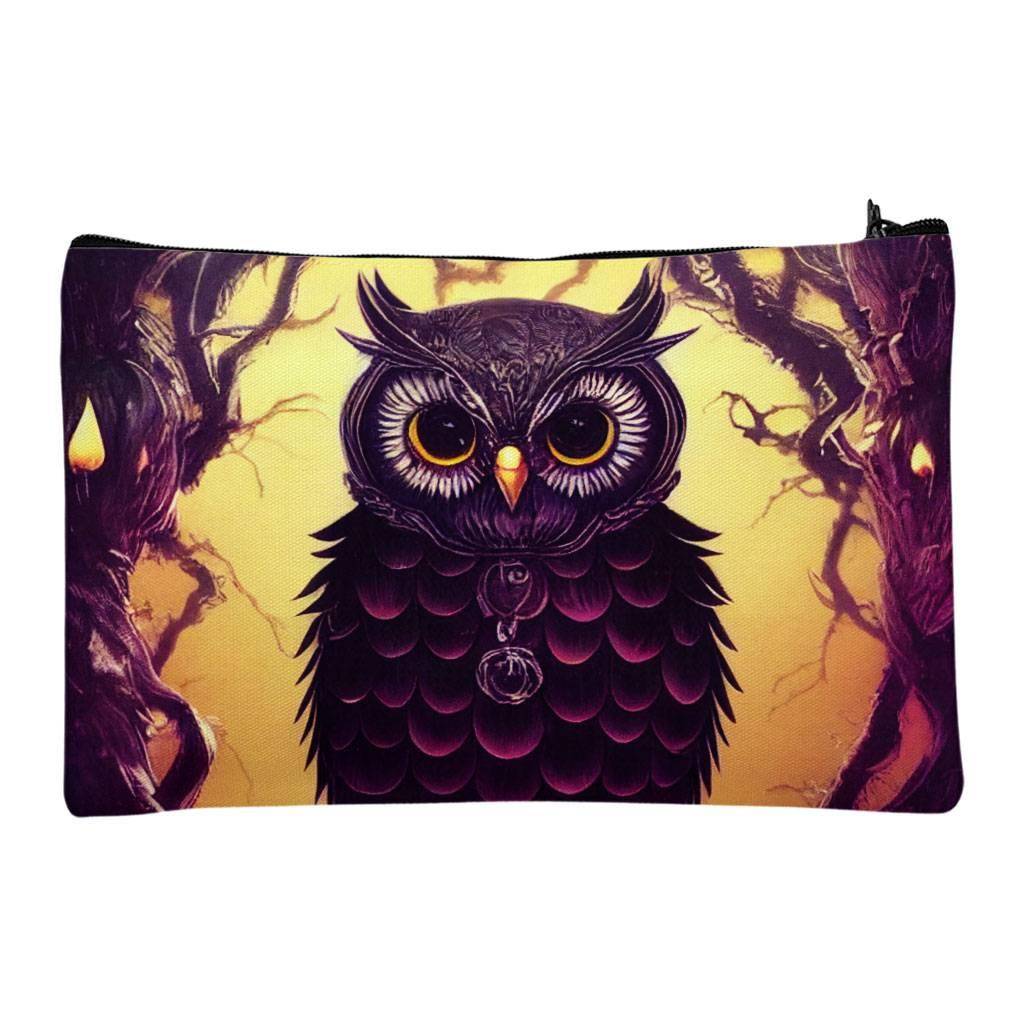 Night Owl Art Makeup Bag - Animal Design Cosmetic Bag - Colorful Design Makeup Pouch Bags & Wallets Fashion Accessories  