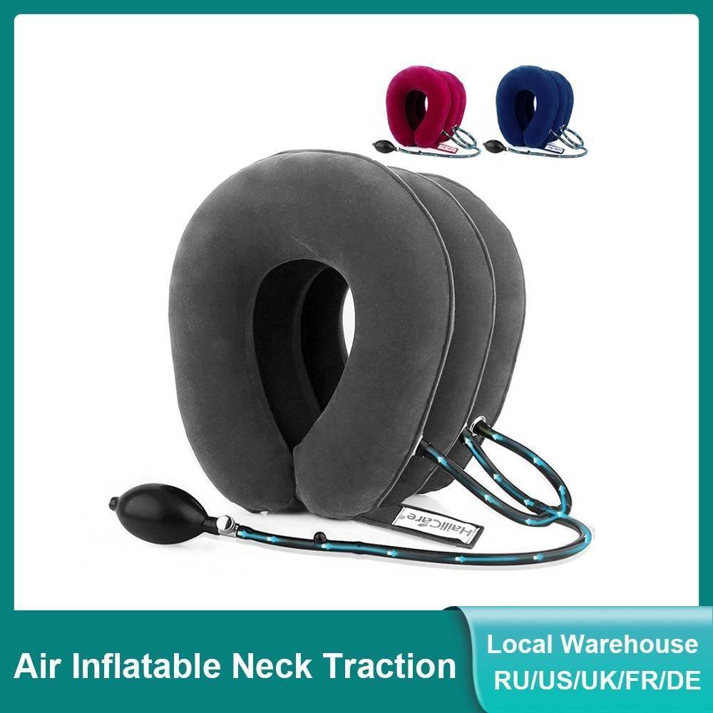 Inflatable Air Neck Traction Apparatus Device Soft Neck Cervical Collar Pillow Pain Stress Relief Neck Stretcher Drop Ship Ships From : China|United States|United Kingdom|GERMANY|Russian Federation|France 