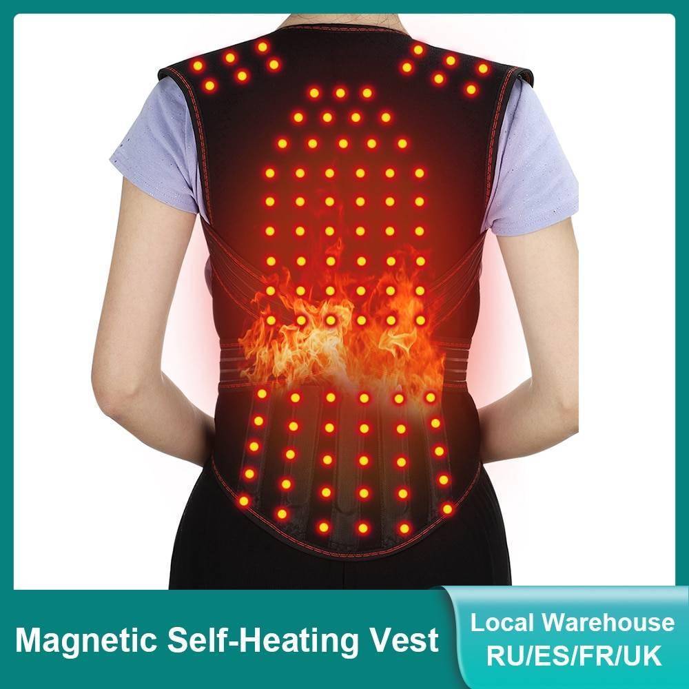 Magnetic Back Support Magnets Heating Therapy Vest Waist Brace Posture Corrector Spine Back Shoulder Lumbar Posture Correction Ships From : China|United States|United Kingdom|GERMANY|SPAIN|Russian Federation|France|Italy 